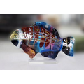 Fish Art Glass Sculpture 18"L x 11"H